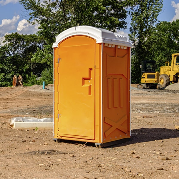 can i customize the exterior of the portable toilets with my event logo or branding in Laguna Park Texas